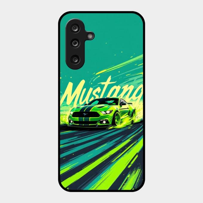 Mustang Super Sports Car Glass Case Cover For Samsung Galaxy F16 5G