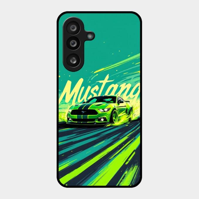 Mustang Super Sports Car Glass Case Cover For Samsung Galaxy F56 5G