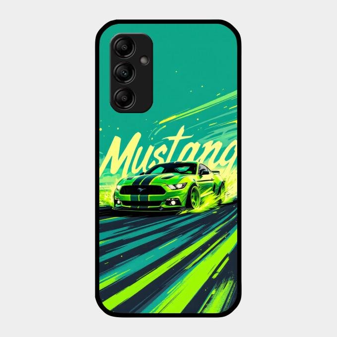 Mustang Super Sports Car Glass Case Cover For Samsung Galaxy M14 5G
