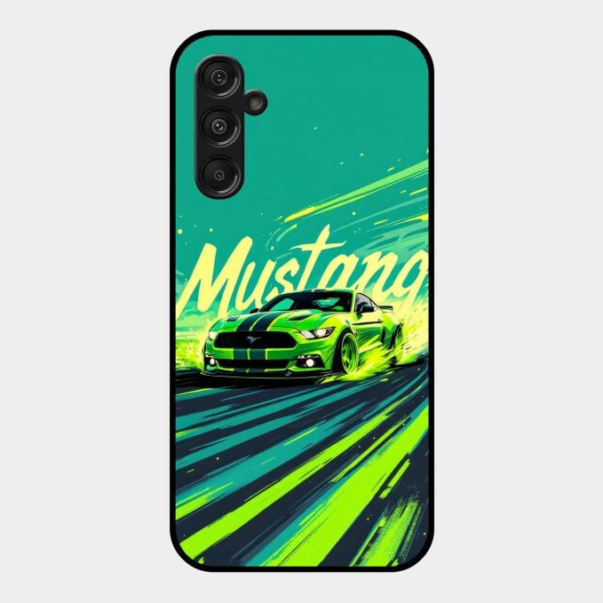 Mustang Super Sports Car Glass Case Cover For Samsung Galaxy M34 5G
