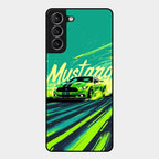 Mustang Super Sports Car Glass Case Cover For Samsung Galaxy S21