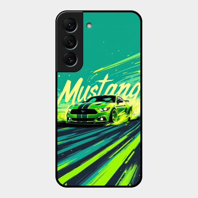 Mustang Super Sports Car Glass Case Cover For Samsung Galaxy S22 5G