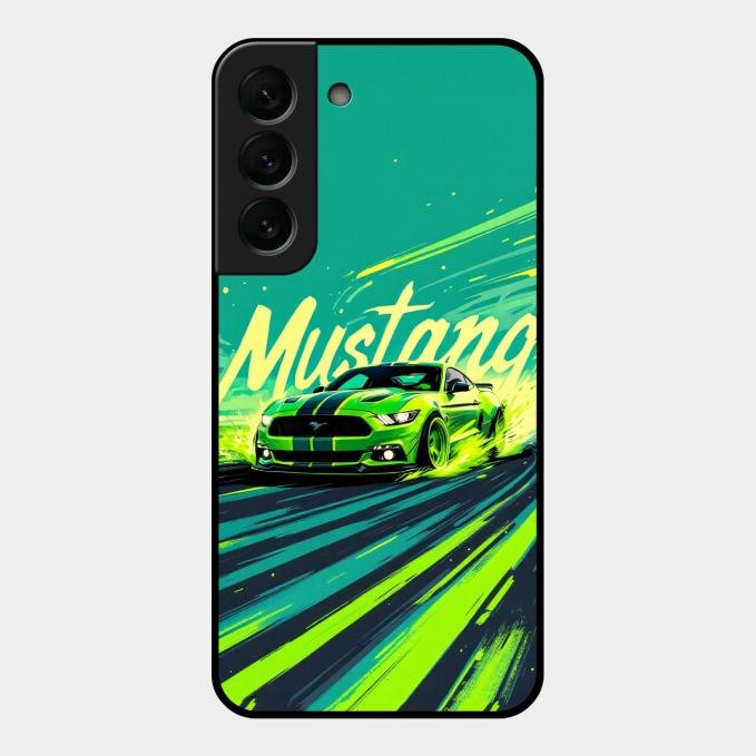 Mustang Super Sports Car Glass Case Cover For Samsung Galaxy S22 Plus 5G