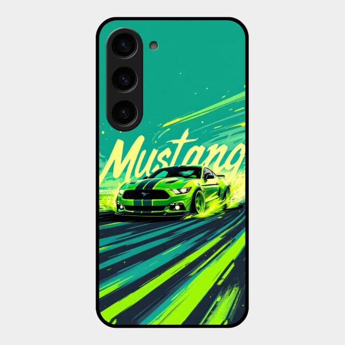 Mustang Super Sports Car Glass Case Cover For Samsung Galaxy S23 5G