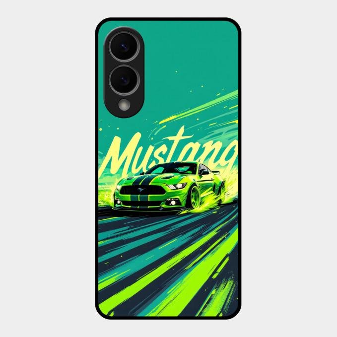 Mustang Super Sports Car Glass Case Cover For Samsung Galaxy S25 Edge 5G