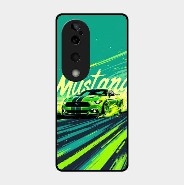 Mustang Super Sports Car Glass Case Cover For Vivo T3 Ultra