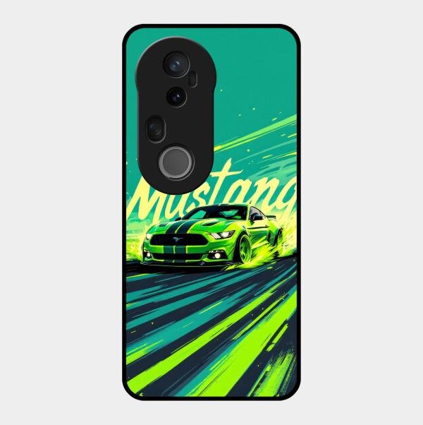 Mustang Super Sports Car Glass Case Cover For Vivo T4 Ultra 5G