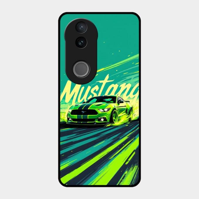 Mustang Super Sports Car Glass Case Cover For Vivo T4R 5G