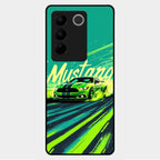 Mustang Super Sports Car Glass Case Cover For Vivo V27 5G