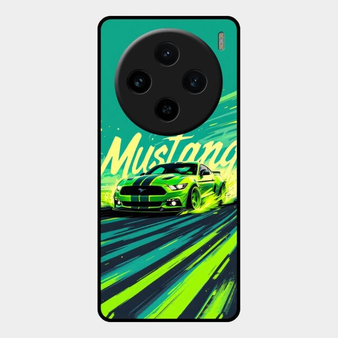 Mustang Super Sports Car Glass Case Cover For Vivo X100 5G
