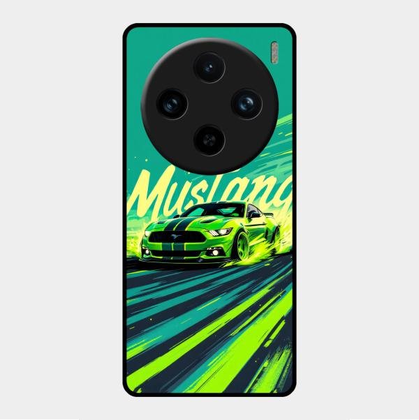 Mustang Super Sports Car Glass Case Cover For Vivo X100 Pro 5G