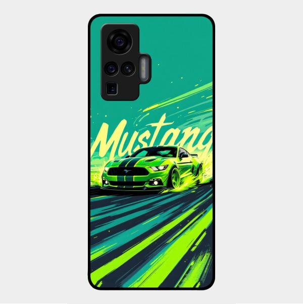 Mustang Super Sports Car Glass Case Cover For Vivo X50 Pro 5G