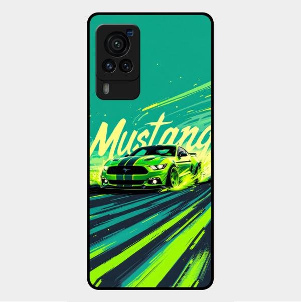 Mustang Super Sports Car Glass Case Cover For Vivo X60 Pro 5G