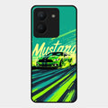 Mustang Super Sports Car Glass Case Cover For Vivo Y36