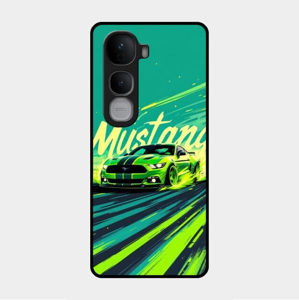 Mustang Super Sports Car Glass Case Cover For Vivo Y400 Pro 5G