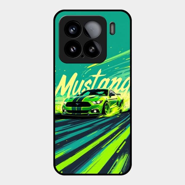 Mustang Super Sports Car Glass Case Cover For Xiaomi 15 5G