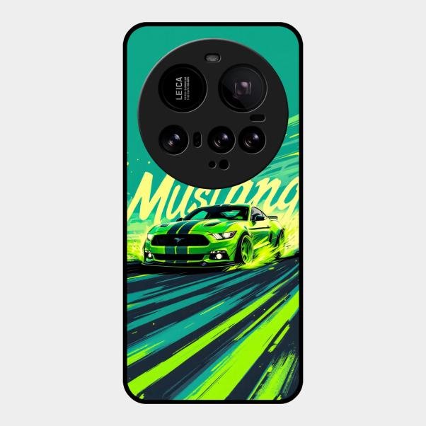 Mustang Super Sports Car Glass Case Cover For Xiaomi 15 Ultra 5G