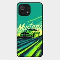 Mustang Super Sports Car Glass Case Cover For Xiaomi Mi 11 Lite