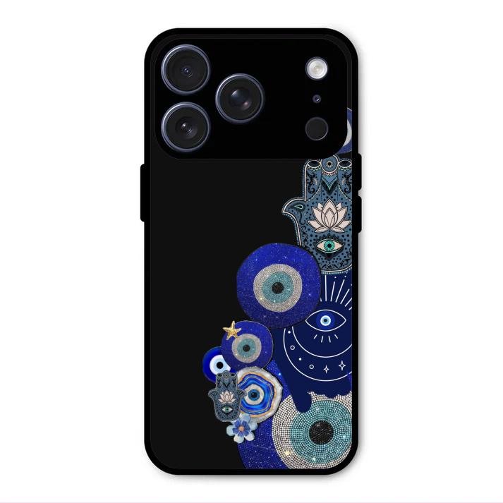 Mystic Evil Eye Glass Phone Case For iPhone 17 Pro