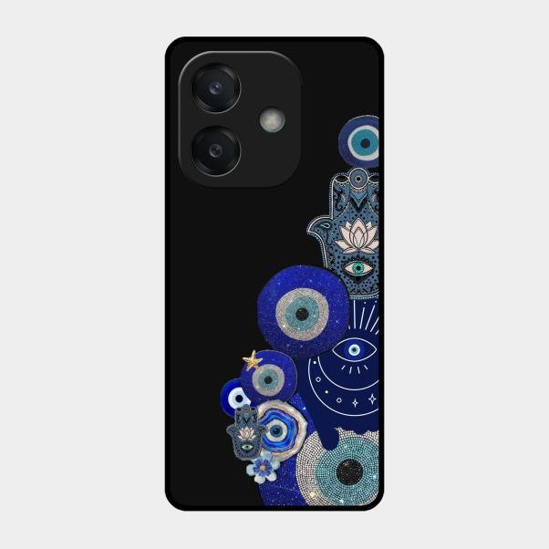 Mystic Evil Eye Glass Phone Case For Oppo A3X 5G