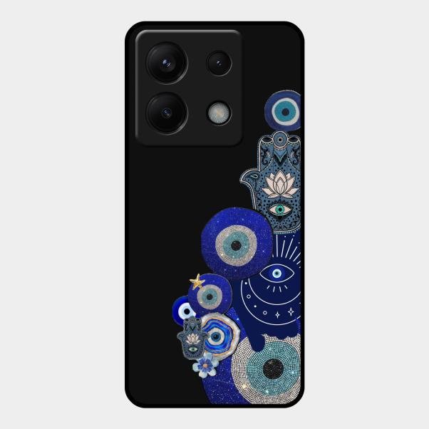 Mystic Evil Eye Glass Phone Case For Redmi Note 13 Pro 5G