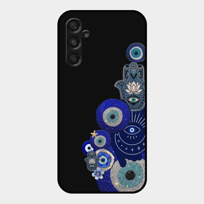 Mystic Evil Eye Glass Phone Case For Samsung Galaxy F34 5G