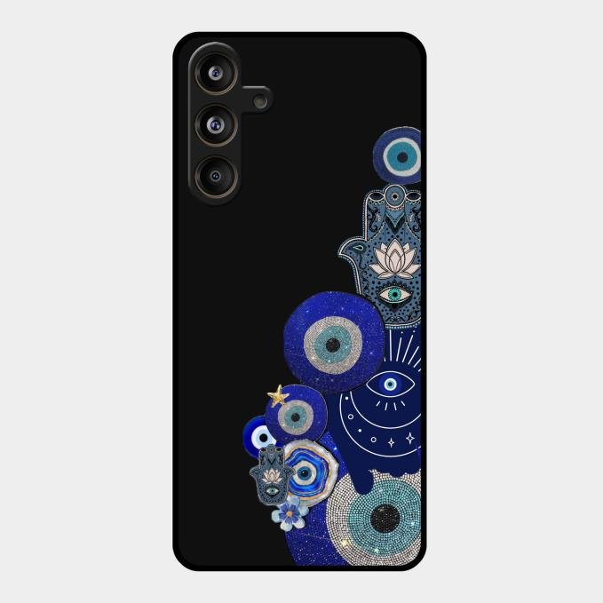 Mystic Evil Eye Glass Phone Case For Samsung Galaxy M55 5G