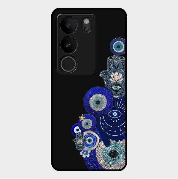 Mystic Evil Eye Glass Phone Case For Vivo V29 5G
