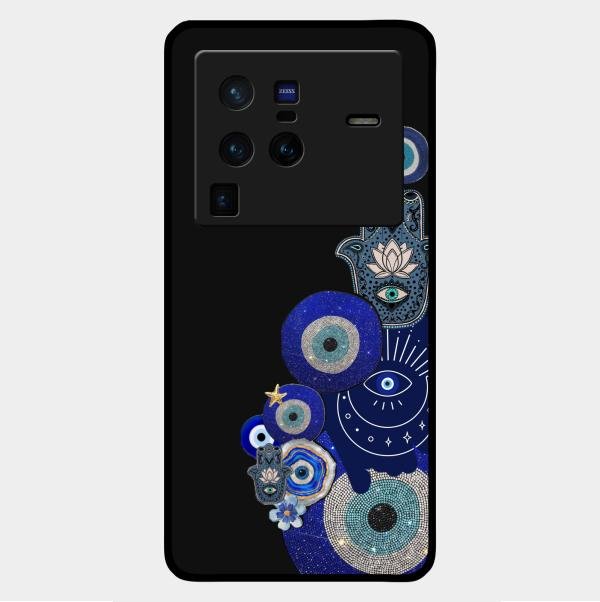 Mystic Evil Eye Glass Phone Case For Vivo X80 Pro 5G