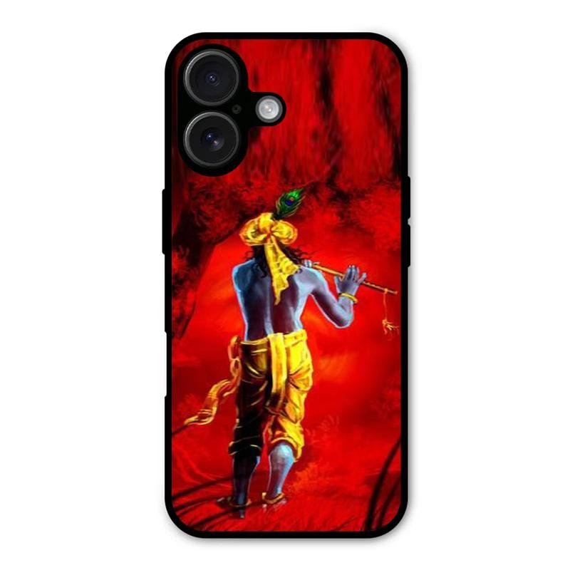 Mystic Krishna Flute Phone Case For iPhone 16 Plus
