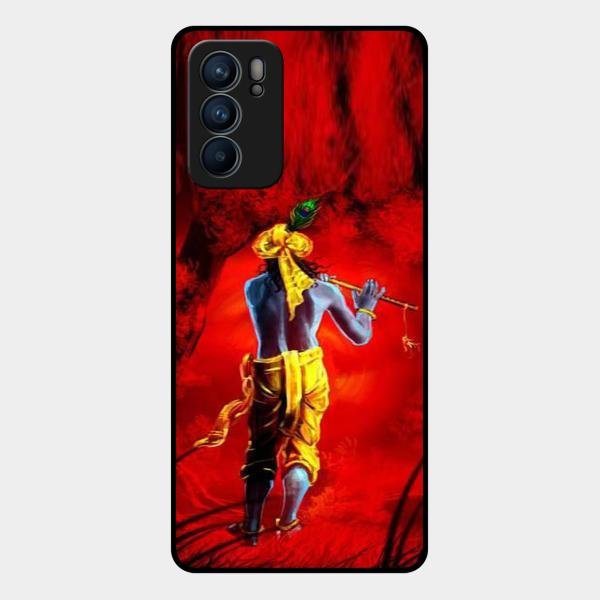 Mystic Krishna Flute Phone Case For Oppo Reno 6 5G