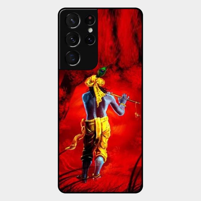 Mystic Krishna Flute Phone Case For Samsung Galaxy S21 Ultra