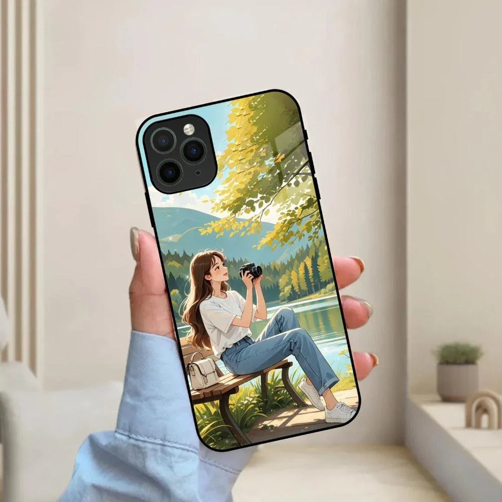 Nature Frame Glass Case Cover For iPhone - ShopOnCliQ