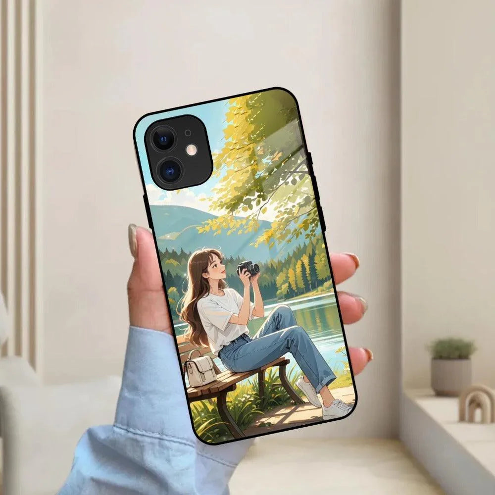 Nature Frame Glass Case Cover For iPhone - ShopOnCliQ