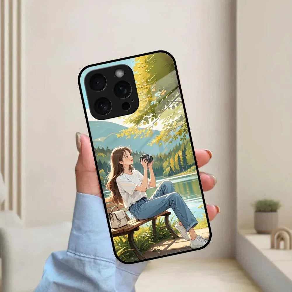 Nature Frame Glass Case Cover For iPhone - ShopOnCliQ