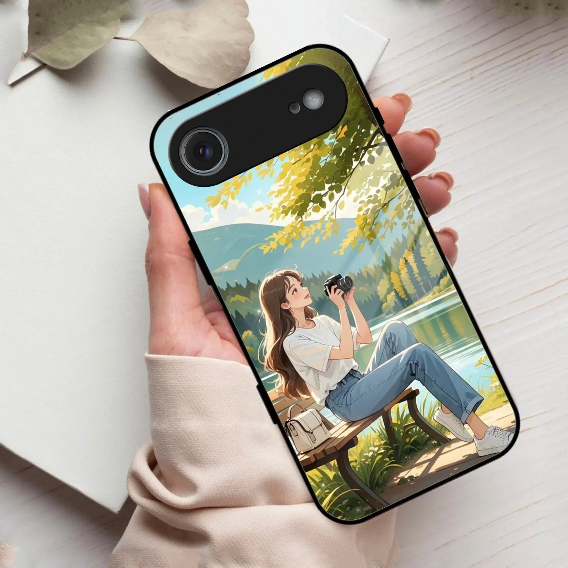 Nature Frame Glass Case Cover For iPhone - ShopOnCliQ