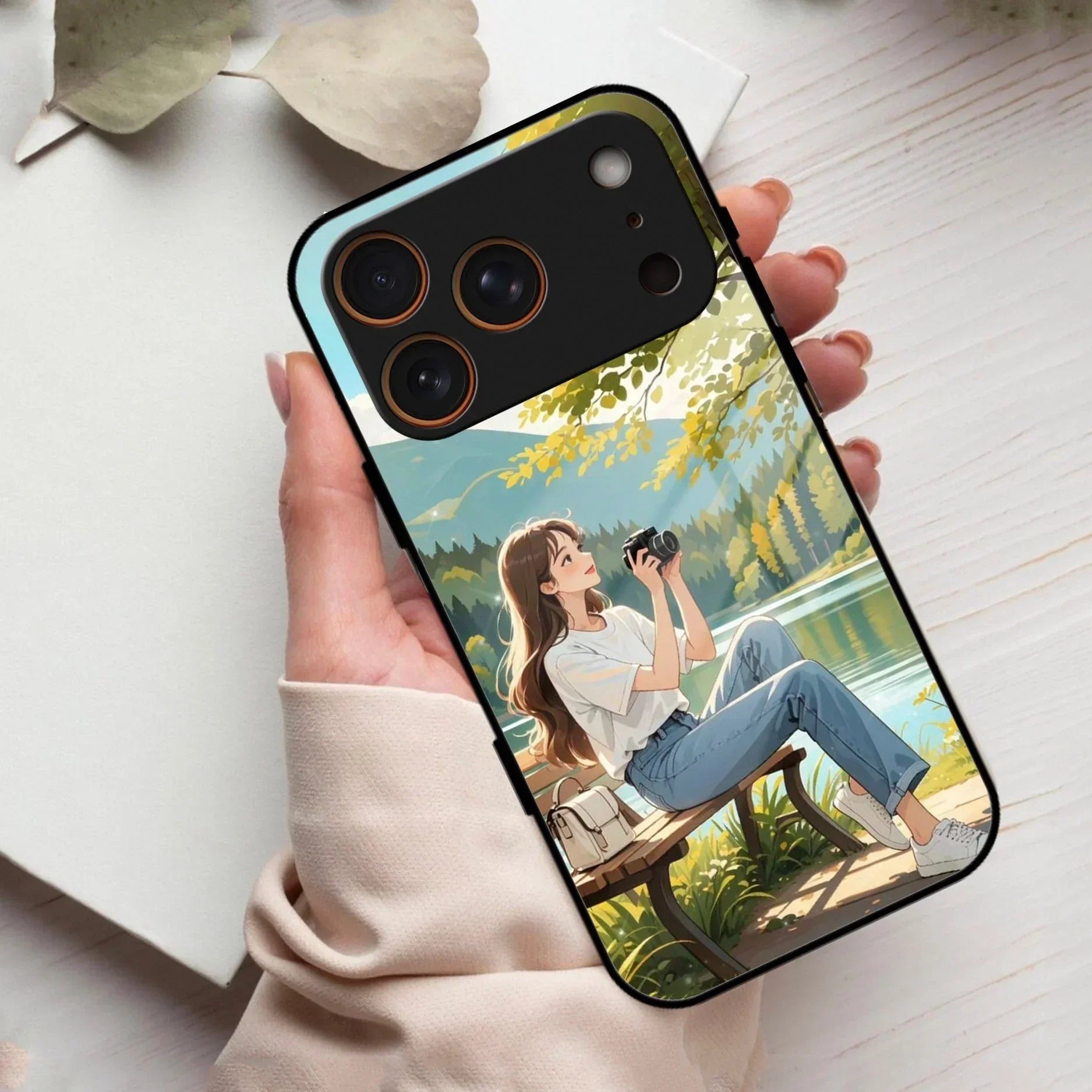 Nature Frame Glass Case Cover For iPhone - ShopOnCliQ