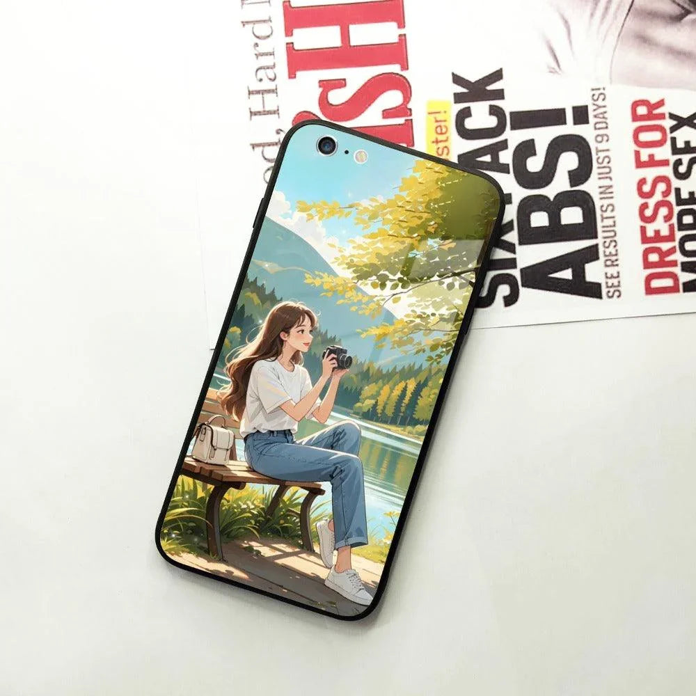 Nature Frame Glass Case Cover For iPhone - ShopOnCliQ