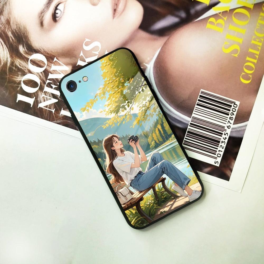 Nature Frame Glass Case Cover For iPhone - ShopOnCliQ