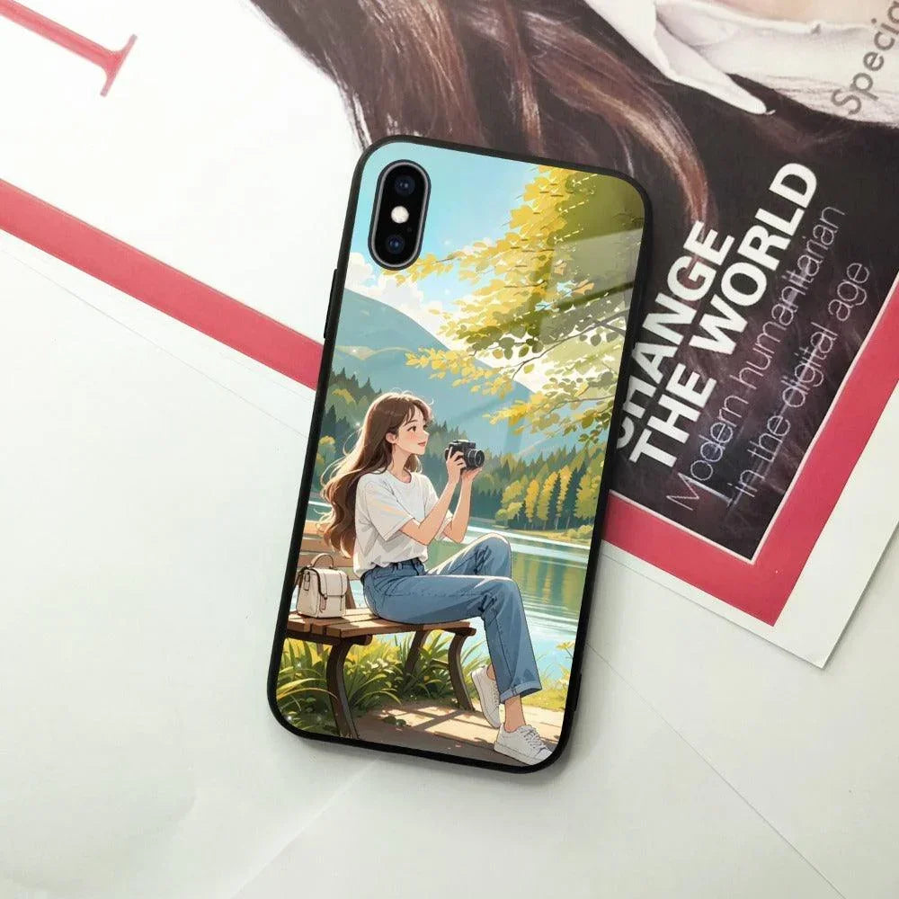 Nature Frame Glass Case Cover For iPhone - ShopOnCliQ