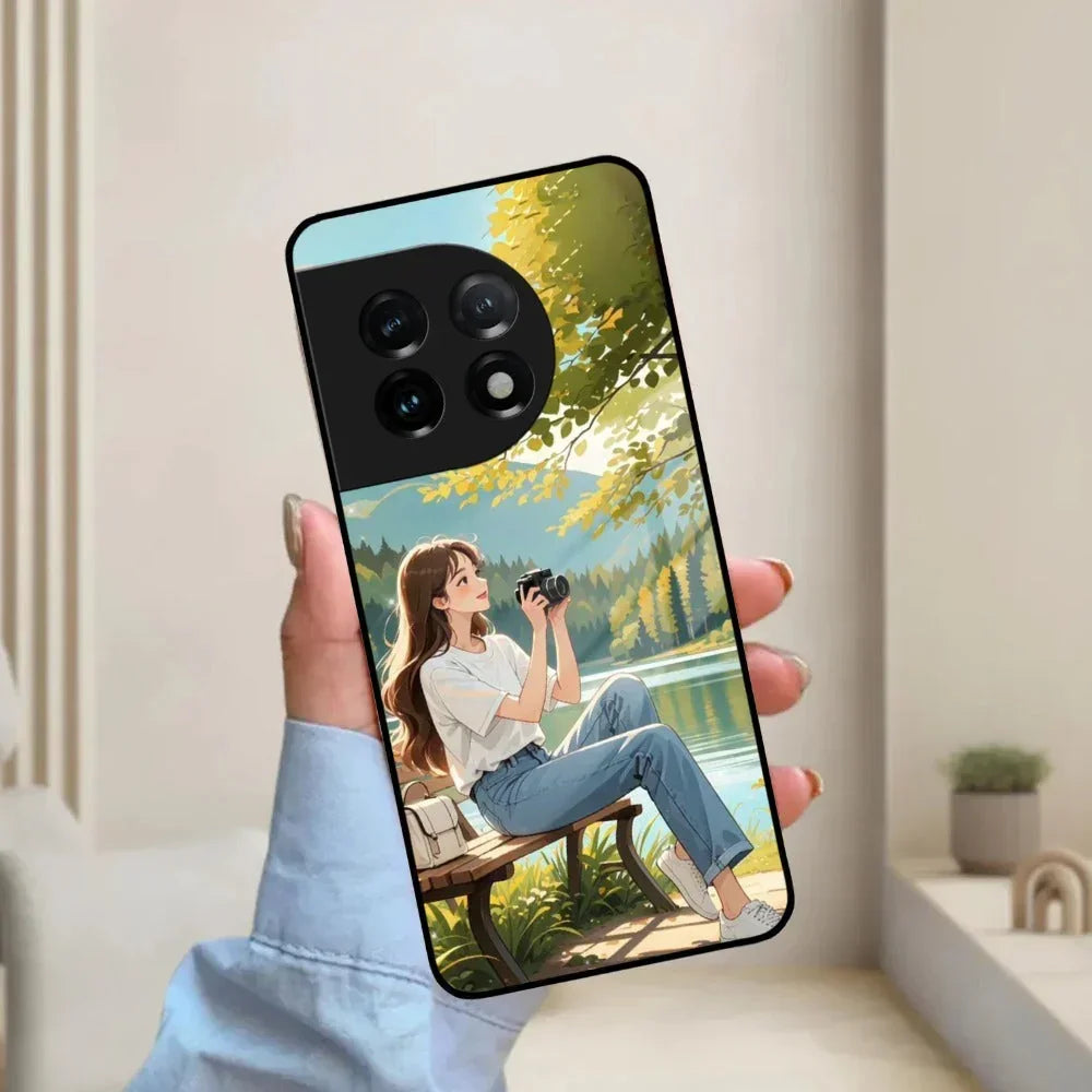 Nature Frame Glass Case Cover For Oneplus - ShopOnCliQ