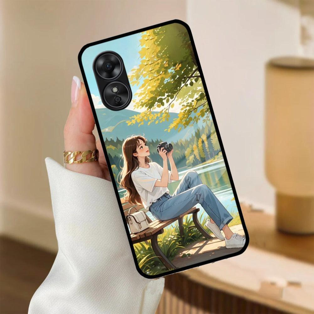 Nature Frame Glass Case Cover For Oppo - ShopOnCliQ