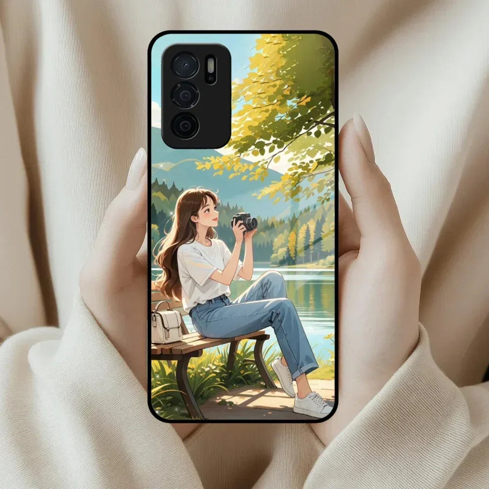 Nature Frame Glass Case Cover For Oppo - ShopOnCliQ