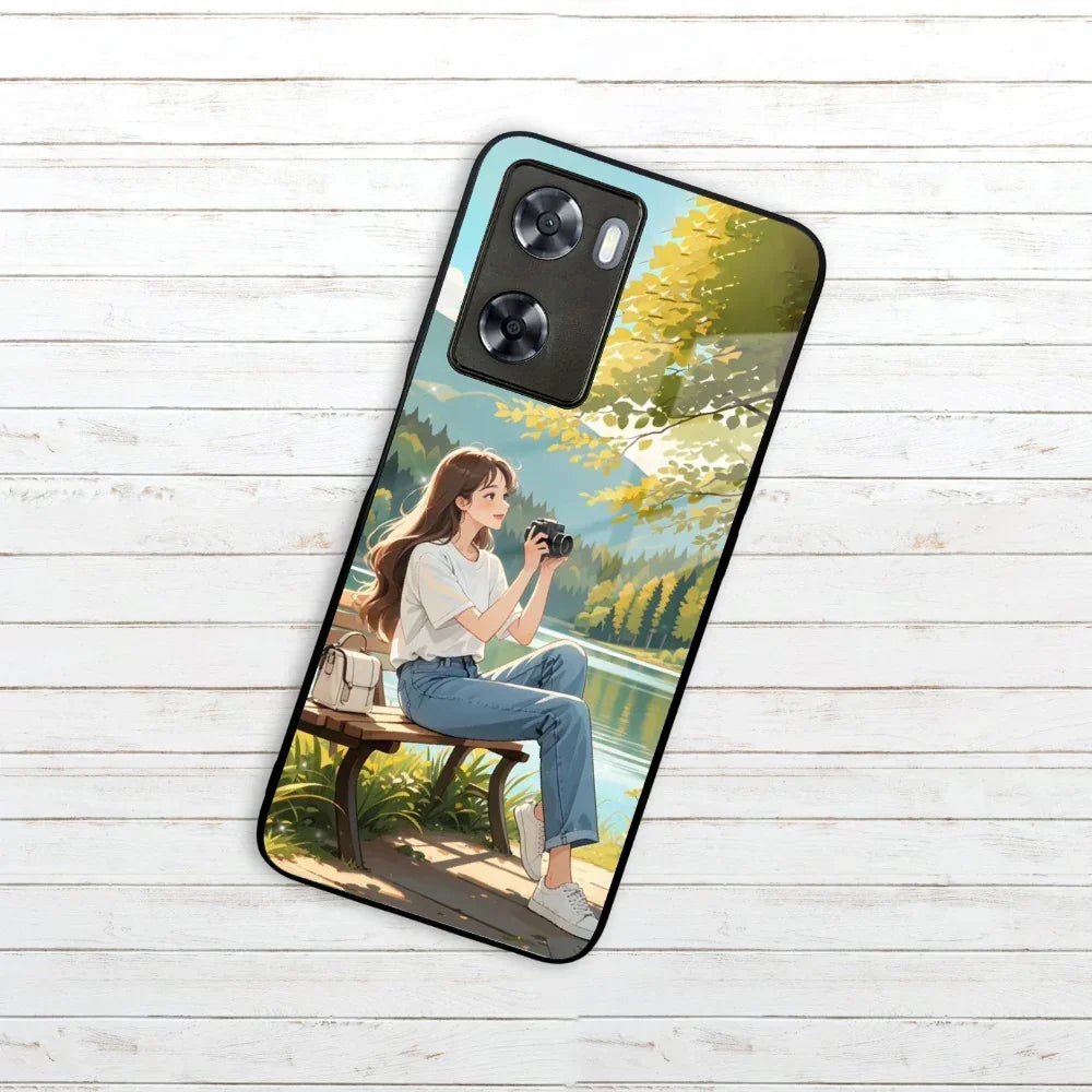 Nature Frame Glass Case Cover For Oppo - ShopOnCliQ