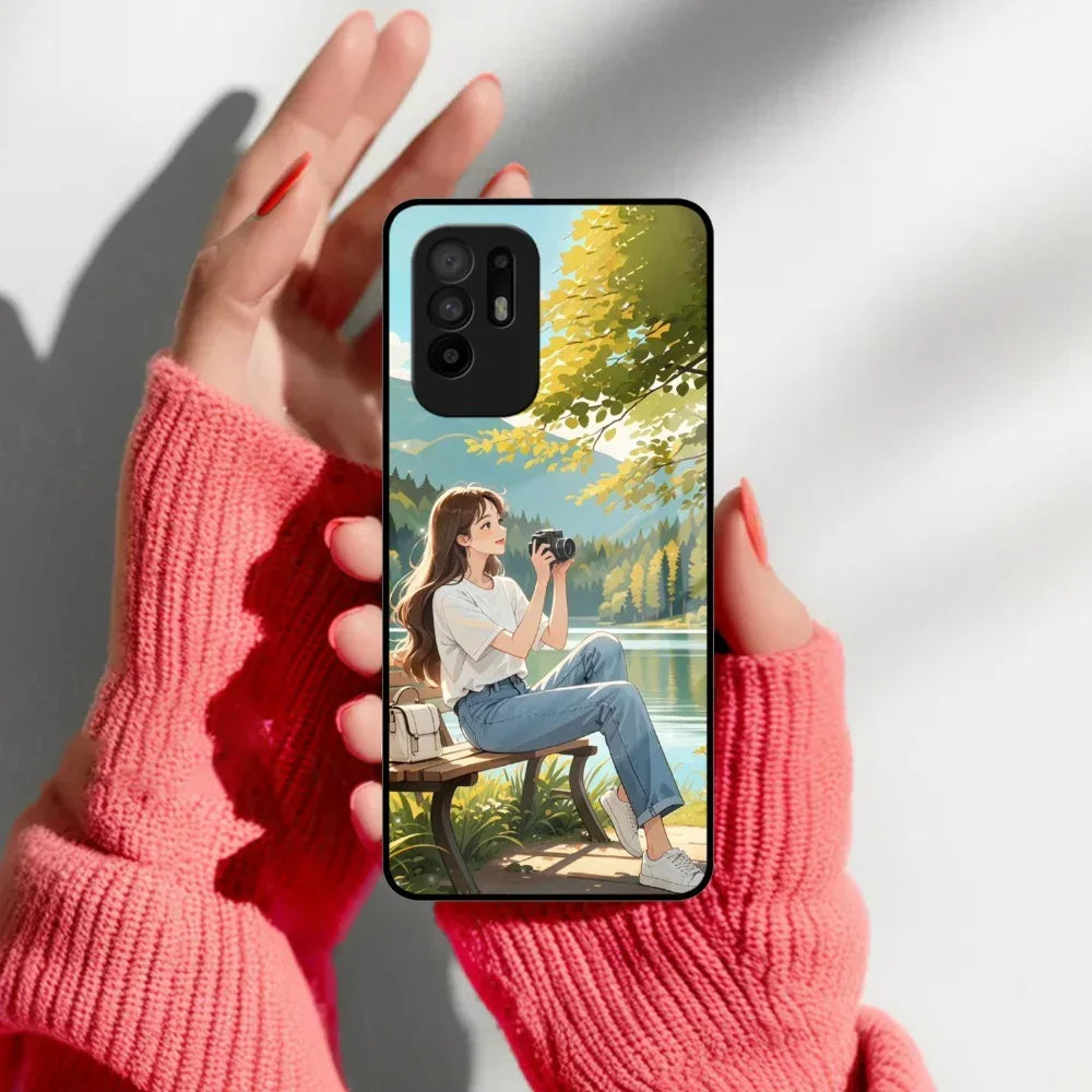 Nature Frame Glass Case Cover For Oppo - ShopOnCliQ