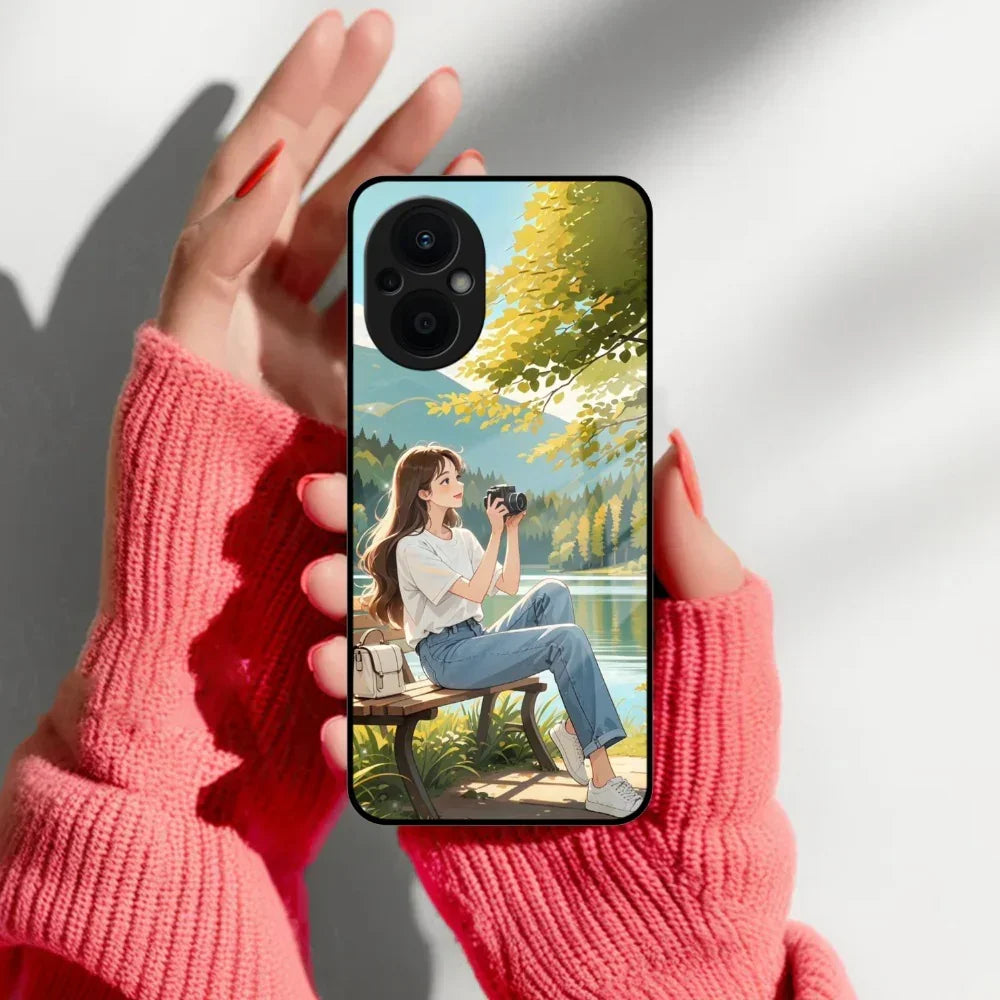 Nature Frame Glass Case Cover For Oppo - ShopOnCliQ