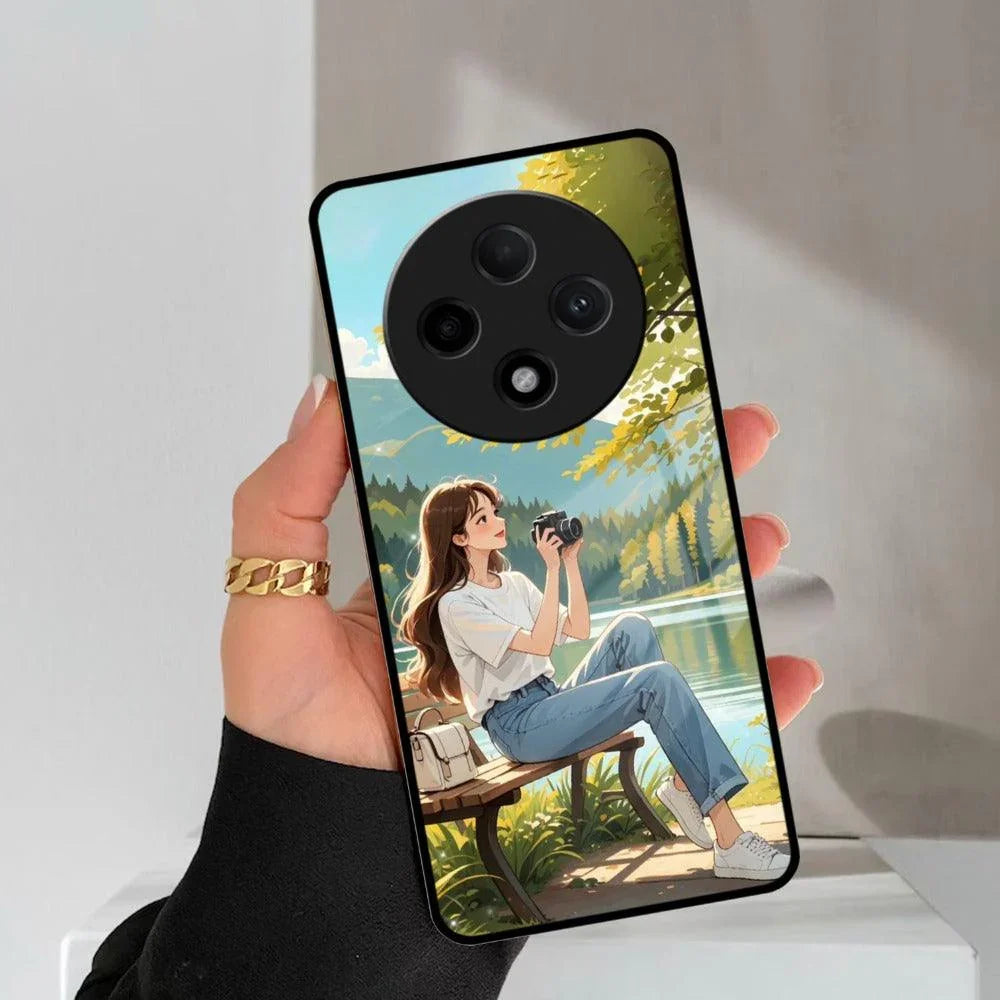 Nature Frame Glass Case Cover For Oppo - ShopOnCliQ