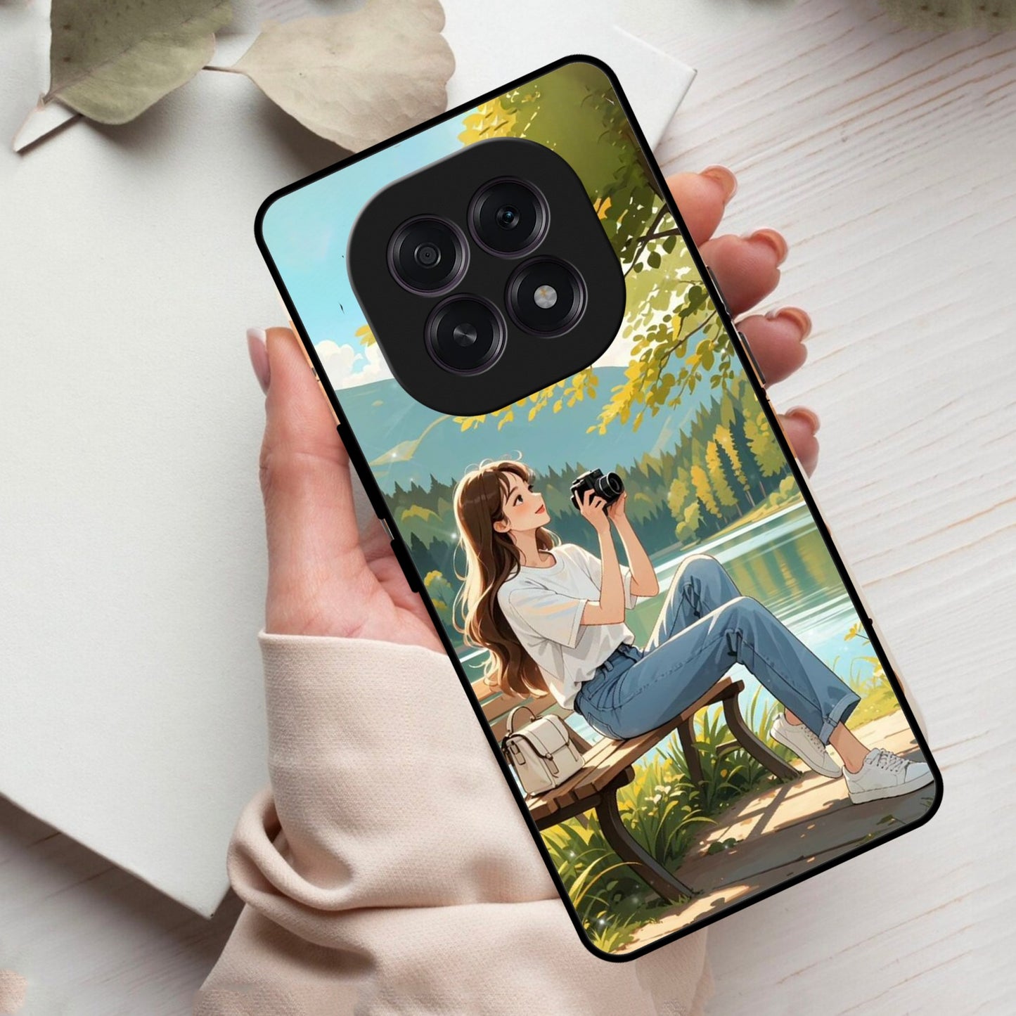 Nature's Frame Glass Case Cover For Oppo