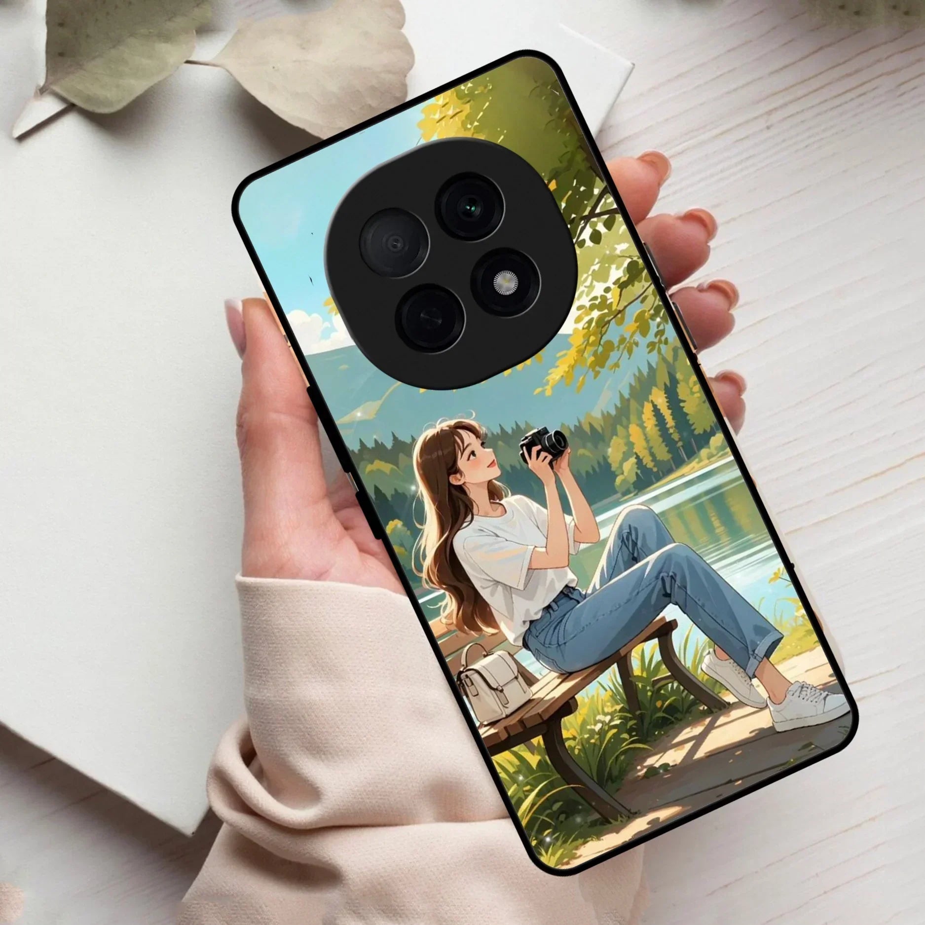Nature Frame Glass Case Cover For Oppo - ShopOnCliQ