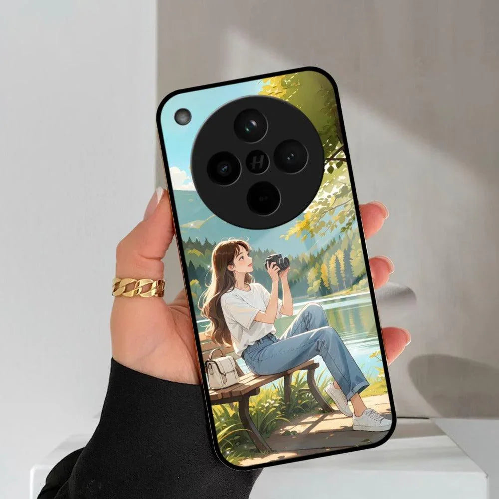 Nature Frame Glass Case Cover For Oppo - ShopOnCliQ
